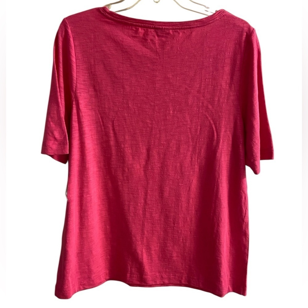 Chico’s pink short sleeve crewneck top modal blend Medium NWT - Picture 2 of 7